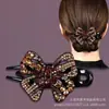 Versión coreana del pasador de pinza de pico de pato grande para la parte posterior de la cabeza femenina, clip de pico de pato grande, mariposa con pedrería, tiara de pelo retro, venta al por mayor