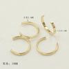 Chapado en Cobre Oro Real Simple Elegante Dulce Semicírculo Asimétrico Colgante Pequeño DIY Colgante Aretes Material Accesorios
