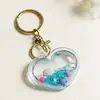 Llavero de Arena Movediza con Forma de Corazón de Dibujos Animados al por Mayor Ballena Flotante Colgante Lindo Accesorios Regalos para Mejor Amigo Pareja al por Mayor