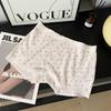 8812 Cueca Boxer Probiótica Simples para Meninas, Floral Algodão Puro 7A Proteção Antibacteriana na Virilha Calça de Segurança Duas em Um
