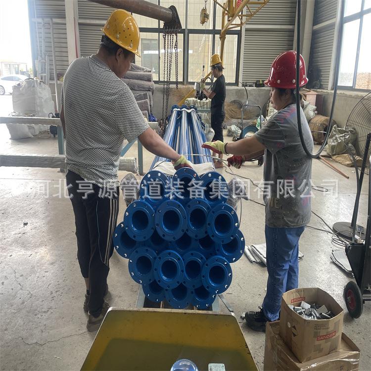 114乘4.5米法兰连接矿用涂塑钢管蓝色8