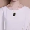 Tinta Natural Color Ágata Negro Jade Seguro Collar de Oro Chapado en Oro Artesanía Colgante para Pareja de Hombres y Mujeres Colgante