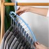 Cabide Multifuncional de 11 Furos para Roupas Doméstico Pendurar Roupas Dormitório Dobrável Mágico Cabide de Roupas Artefato de Armazenamento para Quarto de Estudante para Adultos