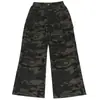 Calça Camuflada de Outono e Inverno para Meninas 2026 Novo Estilo Casual Menina Estilo Coreano Crianças Médias e Grandes Estiloso Com Pelúcia Adicional Engrossada Adicional Calça Ligeiramente Flare