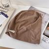 Viento Perezoso Sombrero de Montón de Cabeza Grande para Mujer Otoño e Invierno Moda Jersey Sombrero de Luna Sombrero para el Frío Cara Pequeña Sombrero Baotou para Mujer