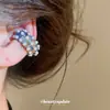 Estilo Popular Europeu e Americano Clipe de Orelha em Forma de C com Pérolas Incrustadas de Diamante Sem Furos na Orelha, Clipe de Orelha Retro para Cartilagem, Brincos de Nicho de Luxo Leve de Alta Qualidade para Mulheres