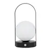 Lámpara de mesa LED portátil simple, luz nocturna, lámpara de pared recargable creativa con forma de luna, luz ambiental portátil esférica multifuncional