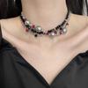 Collar de cuentas multicapa de estilo europeo y americano, ligero, de lujo, de nicho, con personalidad, diseño de cadena de clavícula de alta gama, nueva moda