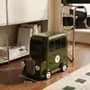 Papelera de coche de dibujos animados 2026 modelo nuevo para habitación infantil, linda papelera de almacenamiento estilo coche de gran capacidad con ruedas