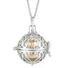 Pendente Vazado Flor Gota Mexicana Aromaterapia Corrente de Aço Titânio Diamante Difusor de Óleo Essencial Colar para Mulheres
