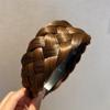 Versão Larga de Peruca de Trança de Cinco Fios Faixa de Cabeça Crânio Alto Torção Trança Faixa de Cabeça Feminina Popular Elegante Pressionado Cabelo Branco Adorno de Cabeça para Mulheres