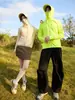 Chapéu de Aba Larga, Leve, Respirável, Roupa com Proteção Solar, Estilo Casal, Roupa para Pele Masculina e Feminina, Jaqueta com Capuz Anti-UV de Verão para Pesca