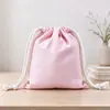 Bolsa de Lona con Cierre de Cordón Bolsa Personalizada DIY para Empaque de Joyería Bolsa de Almacenamiento para Cosméticos Juguetes Estampar Logo