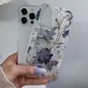 Flores Retro Nostálgicas para Funda de Teléfono Apple 13promax iPhone14/15 Suave 12/11 Mujer XR Resistente a Caídas