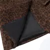 Ropa de otoño para mujer estilo europeo y americano 2026, elegante chaqueta blazer retro con estampado de leopardo para dama 1185