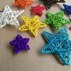 Estrella Tejida de Ratán de Colores Estrella de Cinco Puntas de Colores / Tamaño Pequeño Grande Decoración para Aula Jardín de Infancia Colgante Decoración para Colgar en Pared Techo