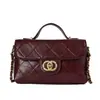 Bolso pequeño vintage de patrón de diamantes estilo coreano transfronterizo para mujer, bolso cuadrado pequeño exquisito de lujo ligero, bolso cruzado versátil, nuevo modelo de otoño 2026