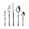 Faca e Garfo de Cintura Pequena Transfronteiriça 304 Conjunto de Faca, Garfo e Colher de Aço Inoxidável de Alto Nível Colher para Comida Ocidental de Alta Qualidade Faca para Bife