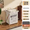 Una cesta de lavandería práctica para colocar la ropa junto a la cama por la noche, un cesto de lavandería de gran capacidad para uso doméstico, una cesta de lavandería plegable y una cesta de almacenamiento para el baño para la ropa sucia