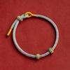 Accesorios de Cuentas Doradas Semi-Terminados para Pulseras de Pareja DIY, Pulseras de Hilo Rojo Hechas a Mano para Hombres y Mujeres en su Año Zodiacal