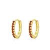 Plata de Ley S925 Moda Clásica Nuevo Color Circonita Hebilla de Oreja Diseño Nicho Anillo Pigmento Dorado Joyería de Oreja Avanzada