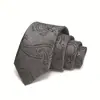 Gravata Masculina Transfronteiriça 7cm Cor Sólida Gravata Amarrada à Mão Gravata Jacquard de Poliéster Masculina Logotipo Gravata de Alta Qualidade para Homens