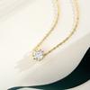 Colgante Irregular Copo de Nieve Plata Esterlina 925 Collar de Moissanita para Mujer Chapado en Oro de 14K Suministro Transfronterizo