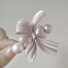 Horquilla con lazo de perla rosa y súper hada para niña, linda horquilla con clip lateral, dulce accesorio para el cabello, broche distintivo que combina con todo.