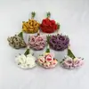 Buquê de Rosas de Mão para Simulação Flores Artificiais Decoração de Sala de Estar Decoração Floral Decoração de Flores para Mesa de Jantar Flores Secas Buquê de Mão