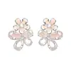 Brincos de Flor de Zircônia Glaceada Personalizados, Fashion, Doces para Mulheres, Estilo Nicho, Requintados, Estilo de Férias, Elegantes, Versáteis
