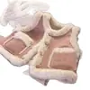 Colete Reversível para Meninas Outono e Inverno Moda Infantil Colete sem Mangas de Caxemira Jaqueta Doce e Cheirosa para Bebê