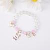 Pulsera Cristal Rosa Flor Pareja Sanrio Chica Estudiante Novia Regalo Yugui Dog ins Pulsera Amor