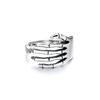 Anillo Palma Oscura para Mujer hip hop cool Street ins retro desgastado personalidad anillo de calavera de cinco dedos transfronterizo