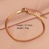 Venta al por mayor de comercio exterior transfronterizo caliente acero inoxidable tejido cadena plana DIY cadena de serpiente básica cadena de espiga pulsera accesorios de joyería