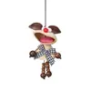 Pingente de sino de mão com casca de fruta preta de planta natural, kit de material DIY de boneca de vagem feita à mão, casca de fruta para pendurar em bolsa de sino dos ventos