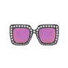 Gafas de Sol Disco Cuadradas Multicolores Nuevas Incrustadas de Diamantes Gafas de Sol de Moda Transfronterizas Europeas y Americanas Gafas de Disco Retro de Moda