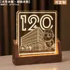 Lámparas de noche acrílicas personalizadas, regalos de aniversario corporativo, recuerdos y marcos de fotos de madera creativos