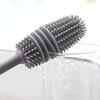 Escova Copo, Escova Artefato de Limpeza de Copo, Escova para Lavar Garrafa com Cabo Longo para Limpeza de Copo de Água, Sem Pontos Mortos para Remover Manchas de Chá, Escova Pequena de Borracha Macia
