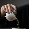 Cuenco de gres estilo japonés Miyan, cuenco de té pintado a mano con color esmaltado rosa estilo brumoso, cuenco de té de gres hecho a mano, no caliente