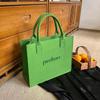 Bolsa de feltro personalizada com logotipo impresso, desenho animado, compras, publicidade, carta simples, bolsa de publicidade, bolsa de armazenamento grande personalizada