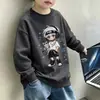 Estilo Nuevo Otoño Sudadera para Niños Estilo Academia Cuello Redondo Pulóver Niños Medianos y Grandes Lindo Dibujo Animado Manga Larga Superior Moderno