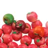 Manzana Pequeña Simulada Mini Estéreo Fruta Miniatura Comida Juguete Adornos Hechos a Mano Material DIY Adornos Joyería Pequeños Accesorios