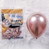 Balão de metal de 10 polegadas para decoração de festa de casamento, balão redondo de látex cromado dourado de 1,8g e 2,2g de espessura