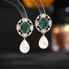 Elegante e elegante retro corte estilo brincos atacado leve moda de luxo modificado brincos de rosto feminino gota d'água brincos de pérola