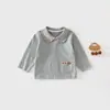 Camiseta de Manga Longa para Meninos e Meninas Nova Roupa Base para Bebê Top de Manga Longa para Bebê Roupa de Baixo para Primavera Outono Peça Única Roupa Externa