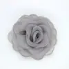 Grampo de Cabelo Flor de Camélia Tridimensional Flor Queimada Coreana Flor de Seda Organza Peônia Rosa de Tecido DIY Acessórios de Cabelo 6cm