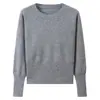 Nuevo Suéter de Punto Amarillo Estilo Coreano Súper Elegante 2025 para Mujer, Otoño e Invierno, Top Base Ajustado Corto