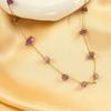 Collar de Acero Inoxidable Transfronterizo con Cuentas de Cristal y Cristal Dulce Turquesa Piedra Natural Personalizado Cadena Clavicular de Alta Gama