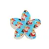 Patrón de Horquilla Impreso con UV de Flor Transfronteriza Se Puede Personalizar con Horquilla Personalizada Pinza de Tiburón Accesorios para el Cabello de Horquilla de Plumeria de Gama Alta