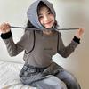 Camiseta de Manga Larga para Niña Little Red Fish 2026 Otoño Nueva Moda Top Estilo Primavera y Otoño Camiseta Base para Niños Padre e Hijo Moderna